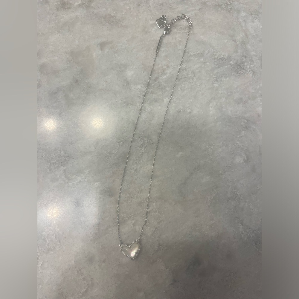 Silver Pearl Heart Kendra Scott Necklace